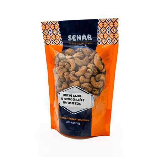 Noix de Cajou grillées poivrées - Doypack plastique 150g